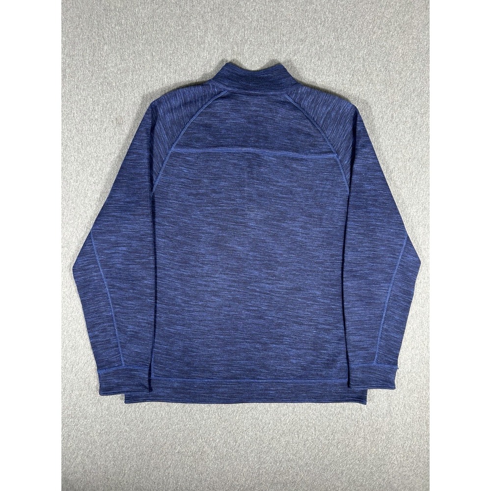 Tommy Bahama Jeans Reversible 1/4 Zip Sweater Mens Blue Cotton Tencel L - Picture 2 of 8